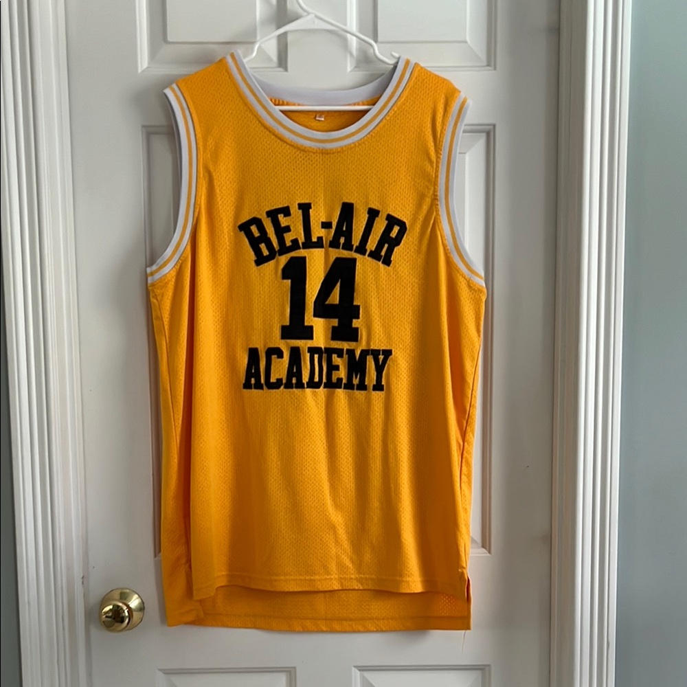 Bel-Air Academy Yellow Basketball Jersey.  Mens XL.  Will Smith #14 fresh prince